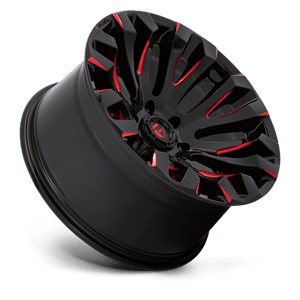 Fuel Offroad D829 QUAKE Gloss Black Milled Red Tint 20x10 -18 6x135mm 87.1mm - Wheelwiz