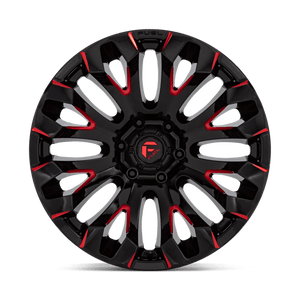 Fuel Offroad D829 QUAKE Gloss Black Milled Red Tint 20x9 +1 5x150mm 110.1mm - Wheelwiz