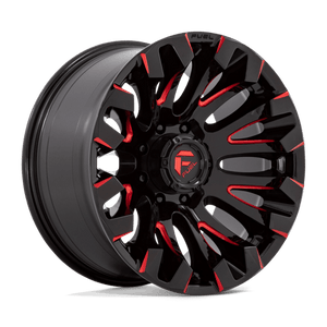 Fuel Offroad D829 QUAKE Gloss Black Milled Red Tint 20x10 -18 8x170mm 125.1mm - Wheelwiz