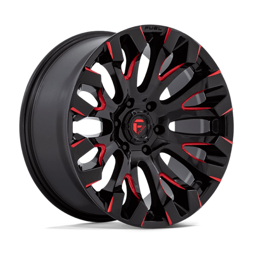 Fuel Offroad D829 QUAKE Gloss Black Milled Red Tint 20x9 +1 6x135mm 87.1mm - Wheelwiz