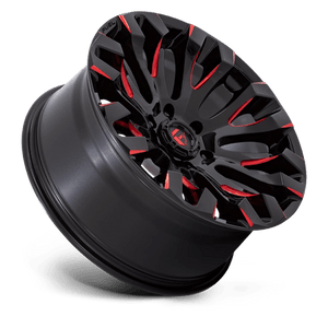 Fuel Offroad D829 QUAKE Gloss Black Milled Red Tint 20x9 +1 6x135mm 87.1mm - Wheelwiz