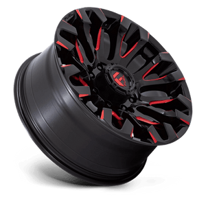 Fuel Offroad D829 QUAKE Gloss Black Milled Red Tint 20x9 +1 8x165.1mm 125.1mm - Wheelwiz