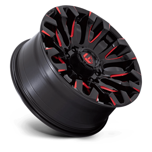 Fuel Offroad D829 QUAKE Gloss Black Milled Red Tint 20x9 +1 8x170mm 125.1mm - Wheelwiz