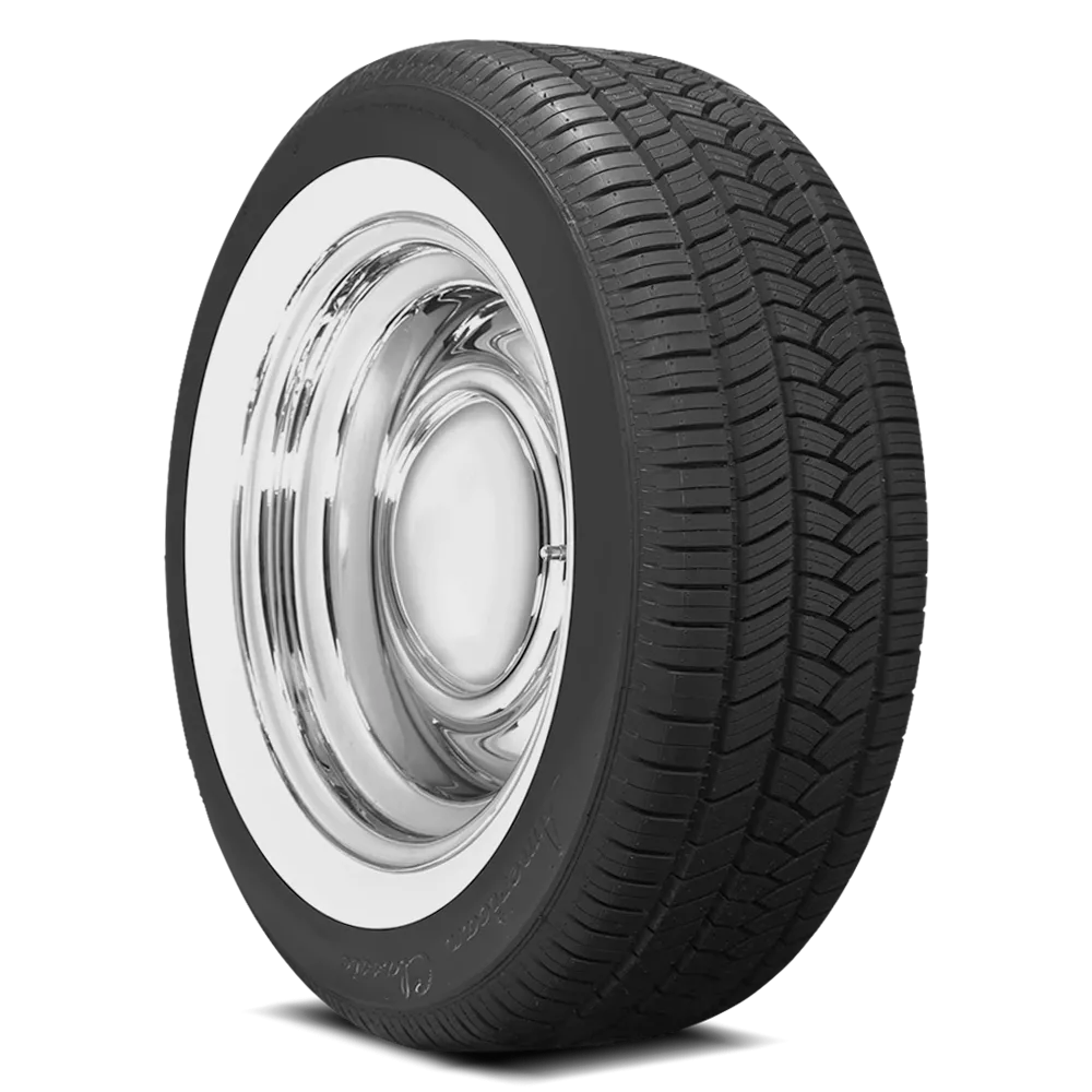Coker American Classic Radial (1 1/2 INCH Whitewall) Asymmetrical 215/55R16 - Wheelwiz