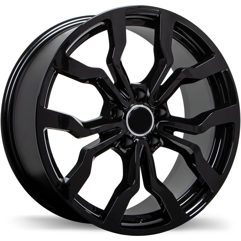 Replika R152A Gloss Black 17x7.5 +35 5x112mm 66.5mm - Wheelwiz