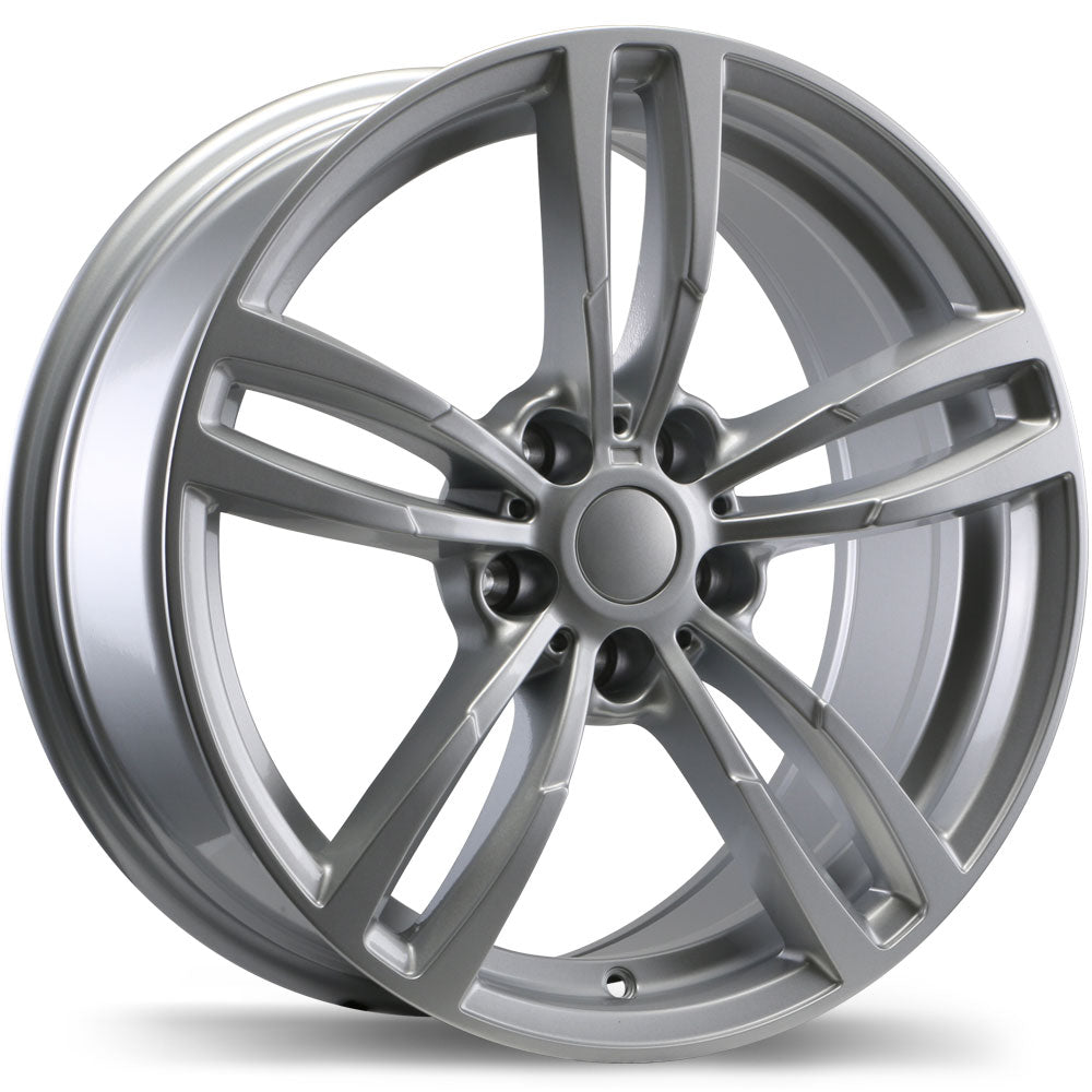 Replika R163A Gloss Silver 18x8 +25 5x112mm 66.6mm - Wheelwiz