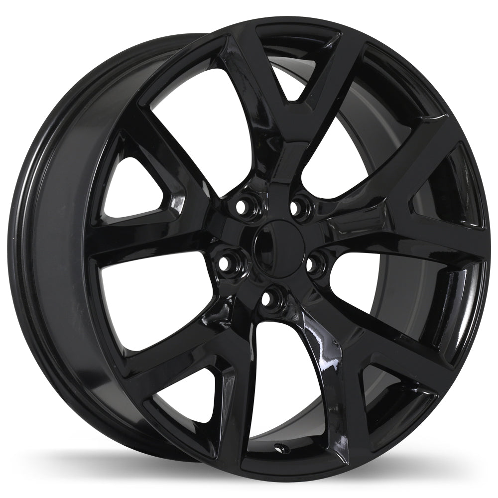 Replika R165A Gloss Black 17x7.5 +31 5x110mm 65.1mm - Wheelwiz