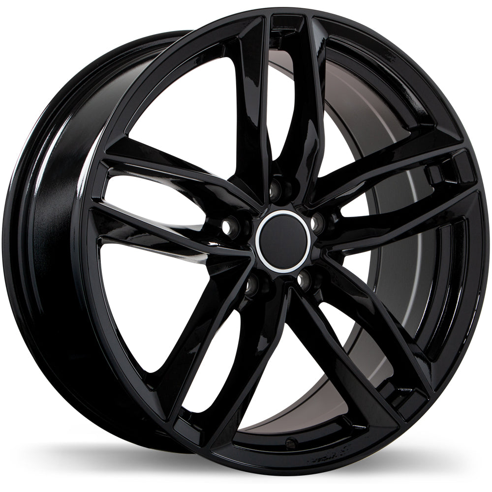 Replika R167 Gloss Black 18x8 +42 5x112mm 57.1mm - Wheelwiz