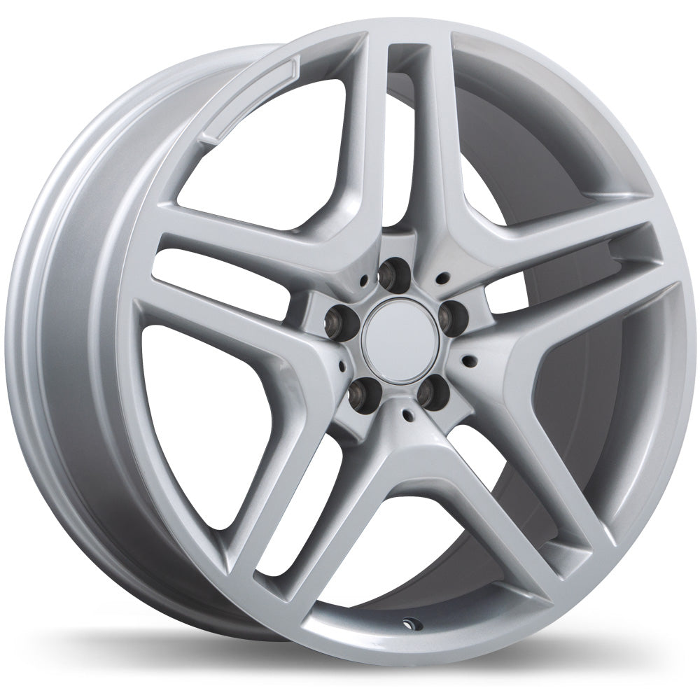 Replika R173A Gloss Silver 20x9.5 +45 5x112mm 66.5mm - Wheelwiz