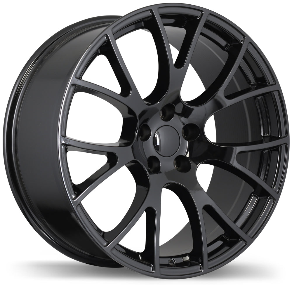 Replika R179A Gloss Black 20x9.5 +18 5x115mm 71.5mm - Wheelwiz