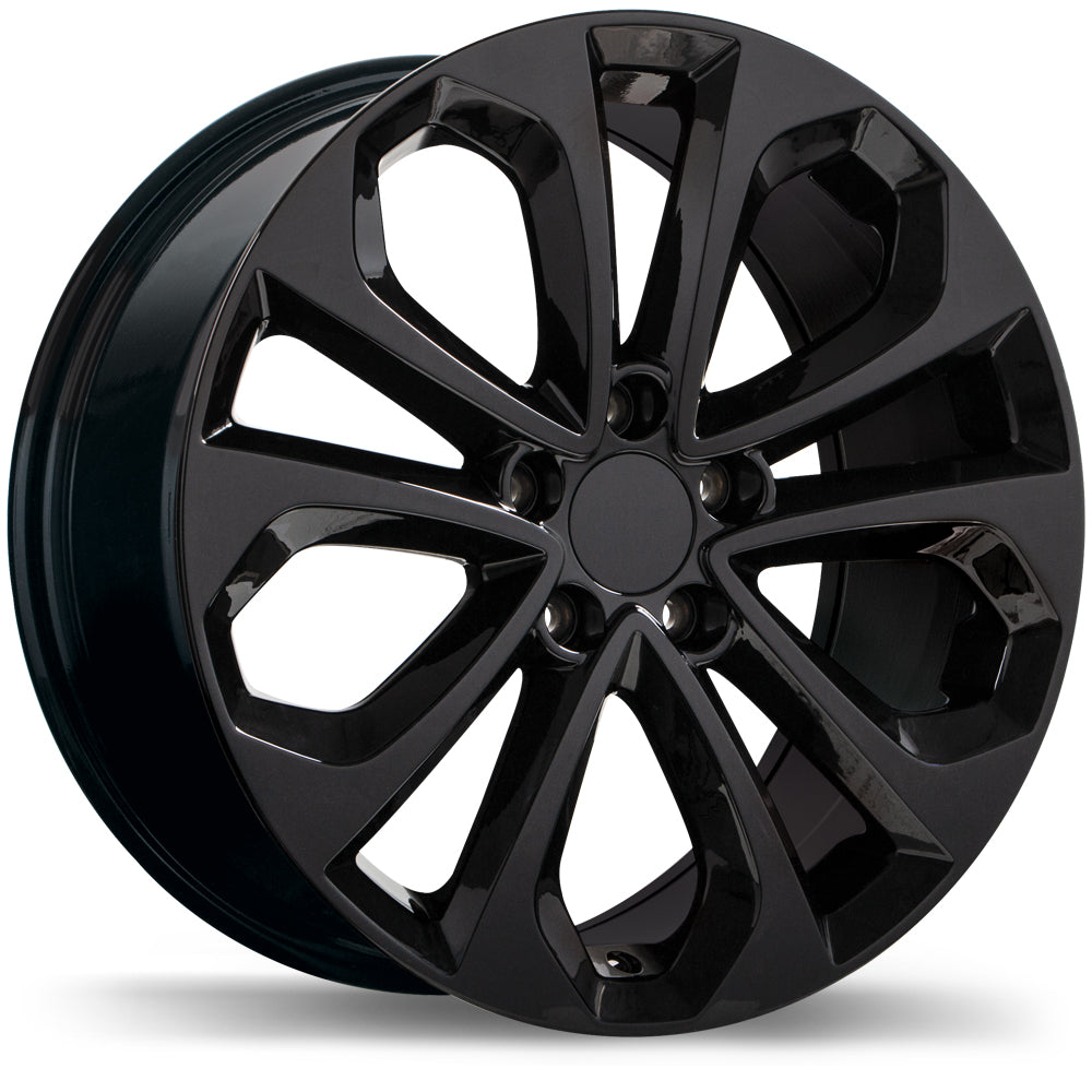 Replika R191 Gloss Black 18x8 +50 5x114.3mm 64.1mm - Wheelwiz