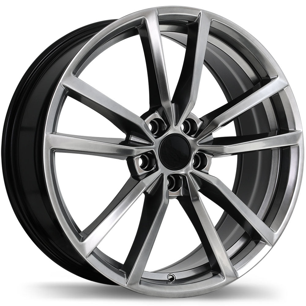 Replika R195 Dark Hyper Silver 18x8 +45 5x112mm 57.1mm - Wheelwiz