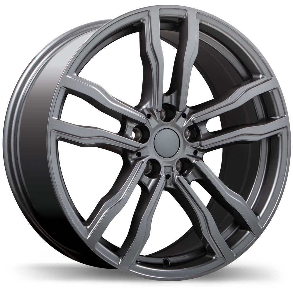 Replika R200 Gloss Gunmetal 19x8.5 +35 5x112mm 66.6mm - Wheelwiz