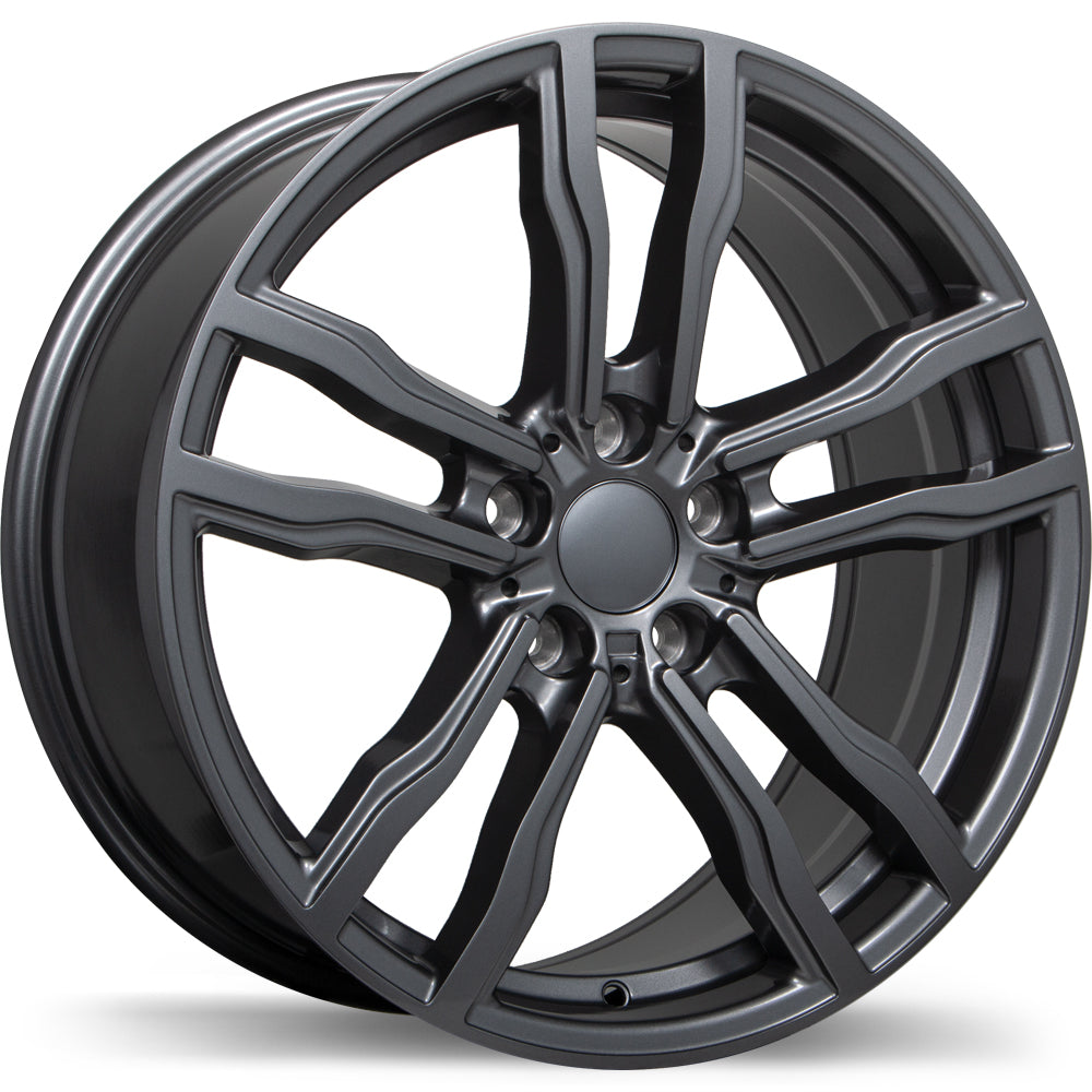 Replika R200 Gloss Gunmetal 18x8.5 +42 5x120mm 74.1mm - Wheelwiz