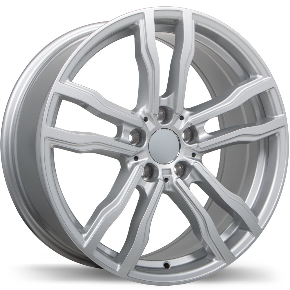 Replika R200 Gloss Silver 18x8.5 +42 5x120mm 74.1mm