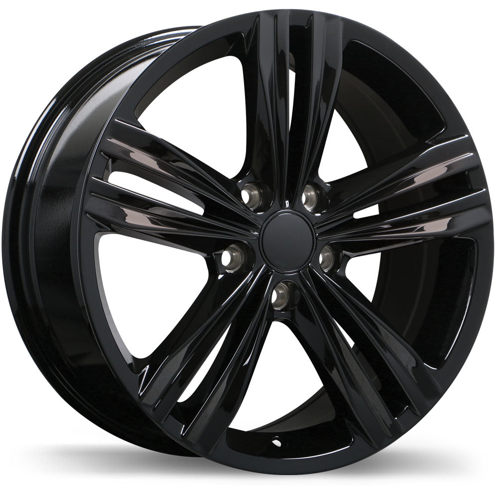 Replika R205 Gloss Black 18x8 +33 5x112mm 57.1mm - Wheelwiz
