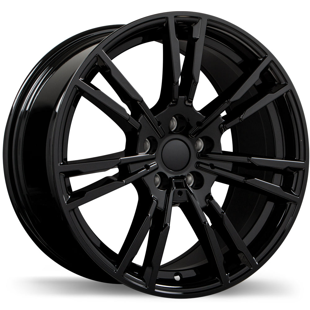 Replika R231 Gloss Black 18x8 +25 5x112mm 66.6mm - Wheelwiz
