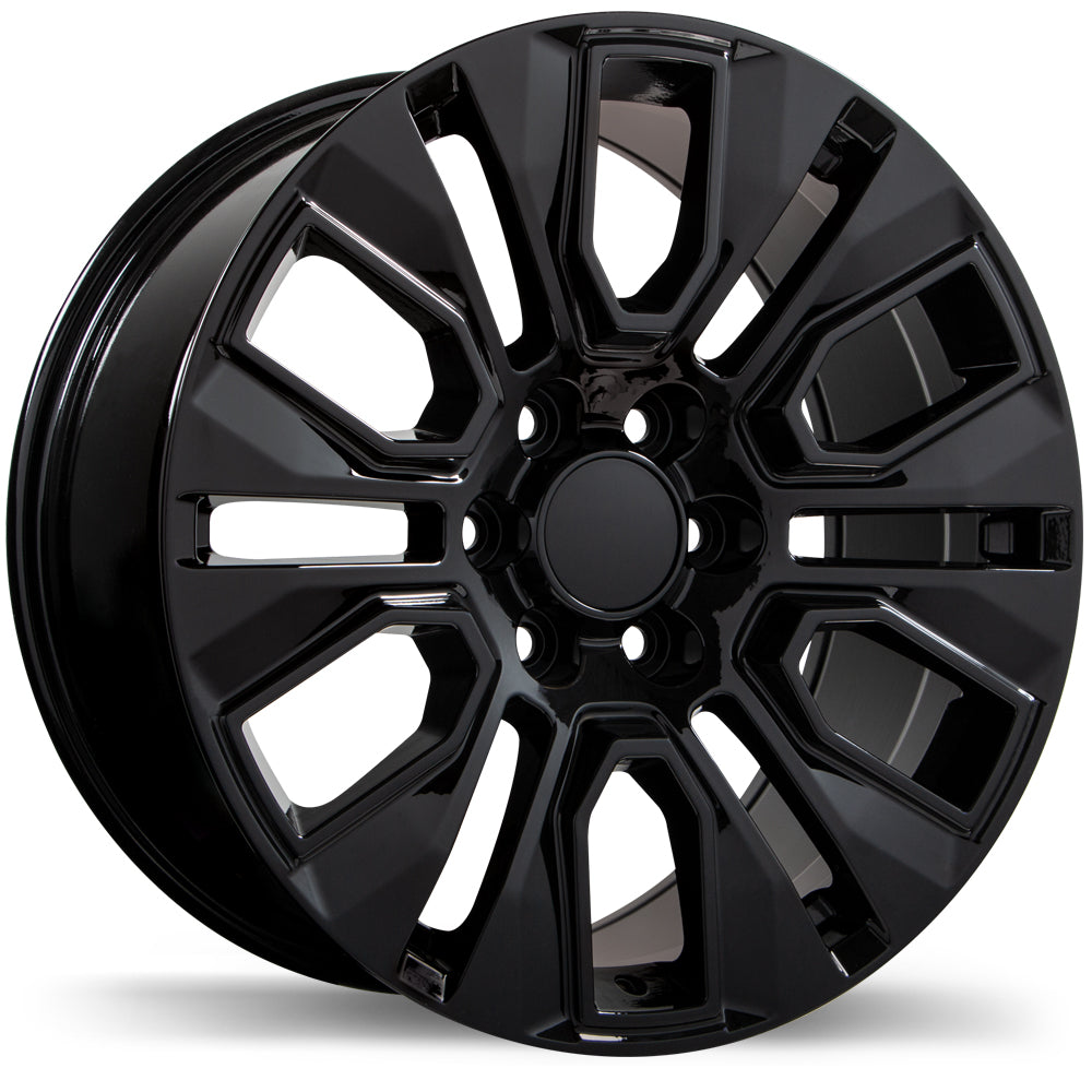 Replika R232 Gloss Black 20x9 +24 6x139.7mm 78.0mm - Wheelwiz