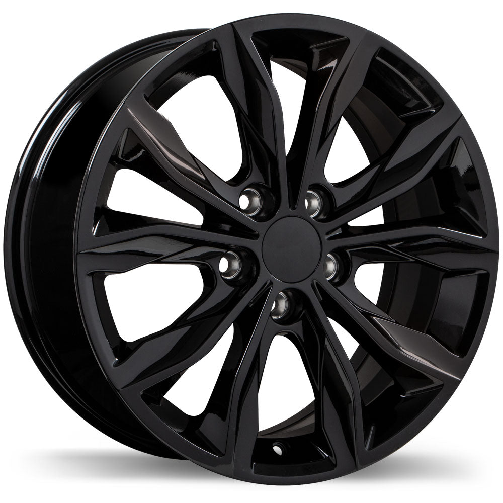 Replika R248 Gloss Black 17x7.5 +45 5x115mm 70.3mm - Wheelwiz
