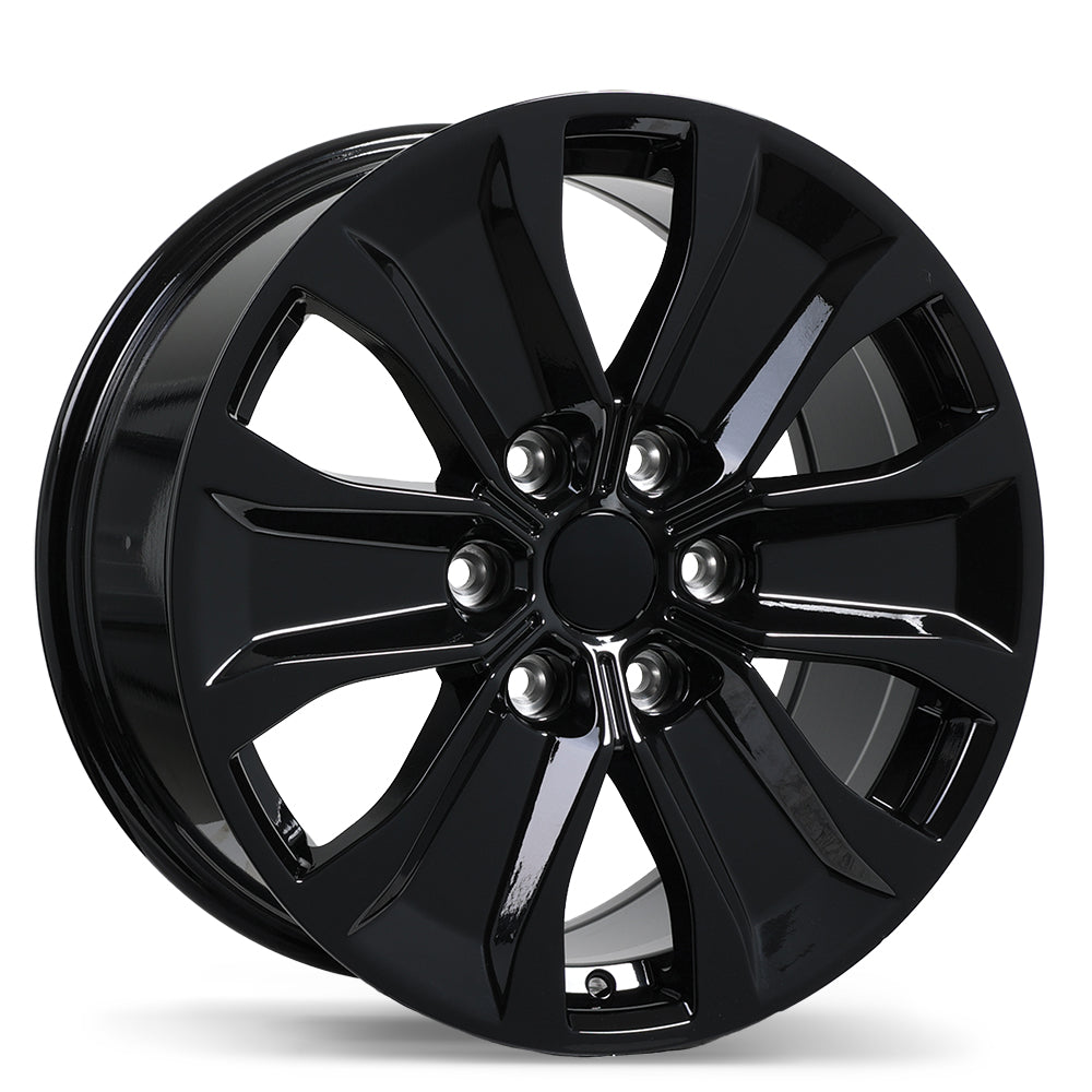 Replika R250 Gloss Black 17x7.5 +44 6x135mm 87.1mm - Wheelwiz