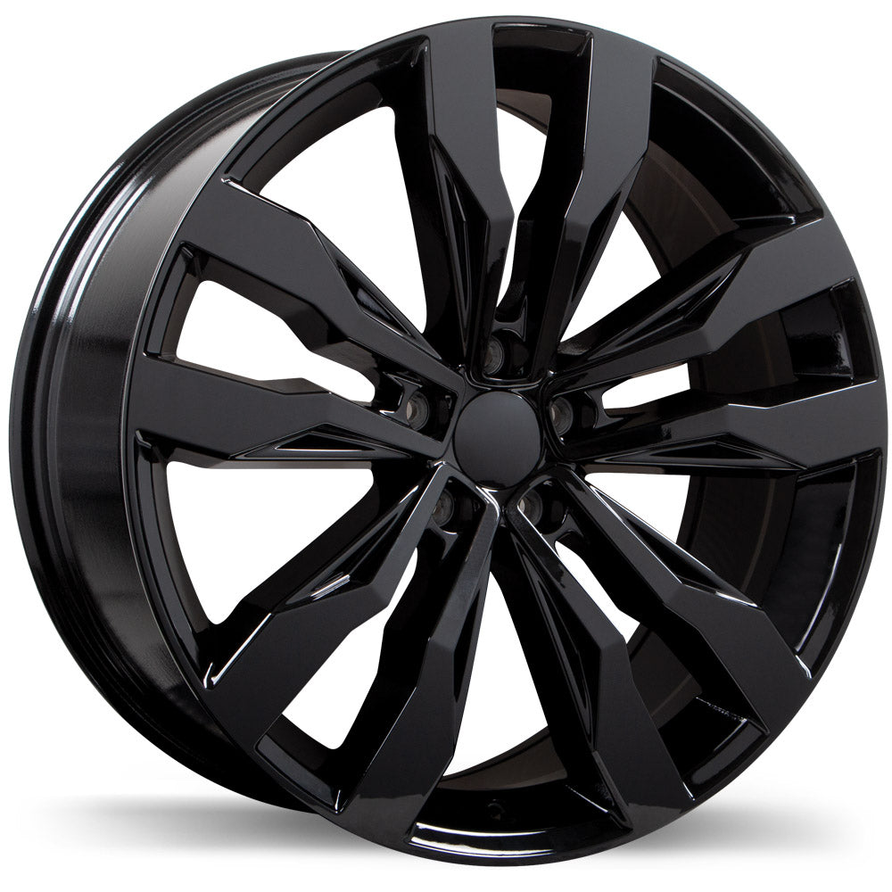 Replika R260A Gloss Black 20x8.5 +34 5x112mm 57.1mm - Wheelwiz