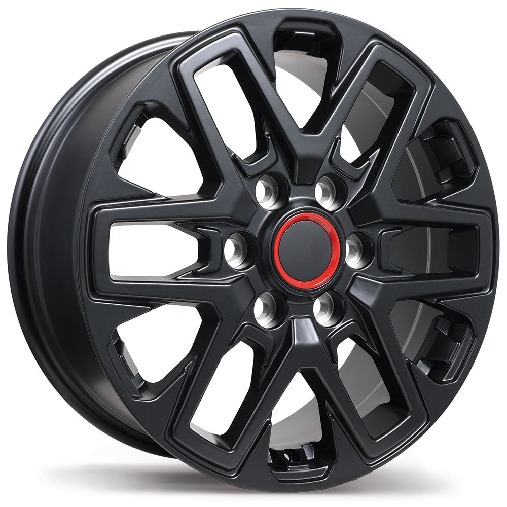Replika R262 Satin Black 18x7.5 +60 6x139.7mm 95.1mm - Wheelwiz