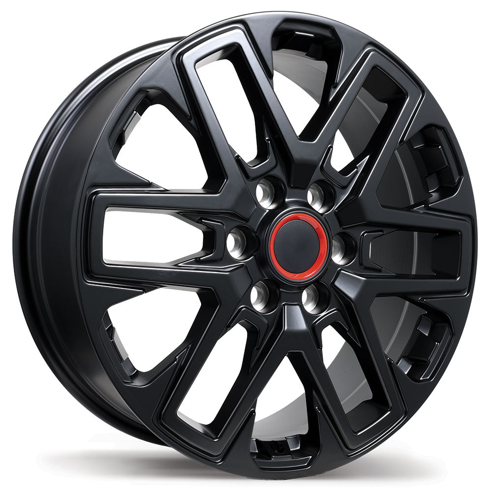 Replika R262 Satin Black 20x7.5 +60 6x139.7mm 95.1mm - Wheelwiz
