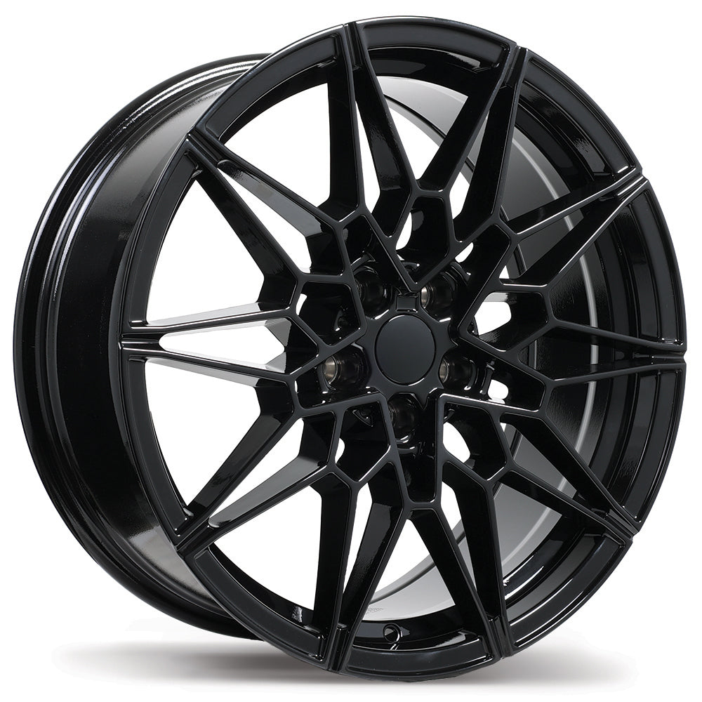 Replika R266 Gloss Black 19x8 +40 5x112mm 66.6mm | Wheelwiz
