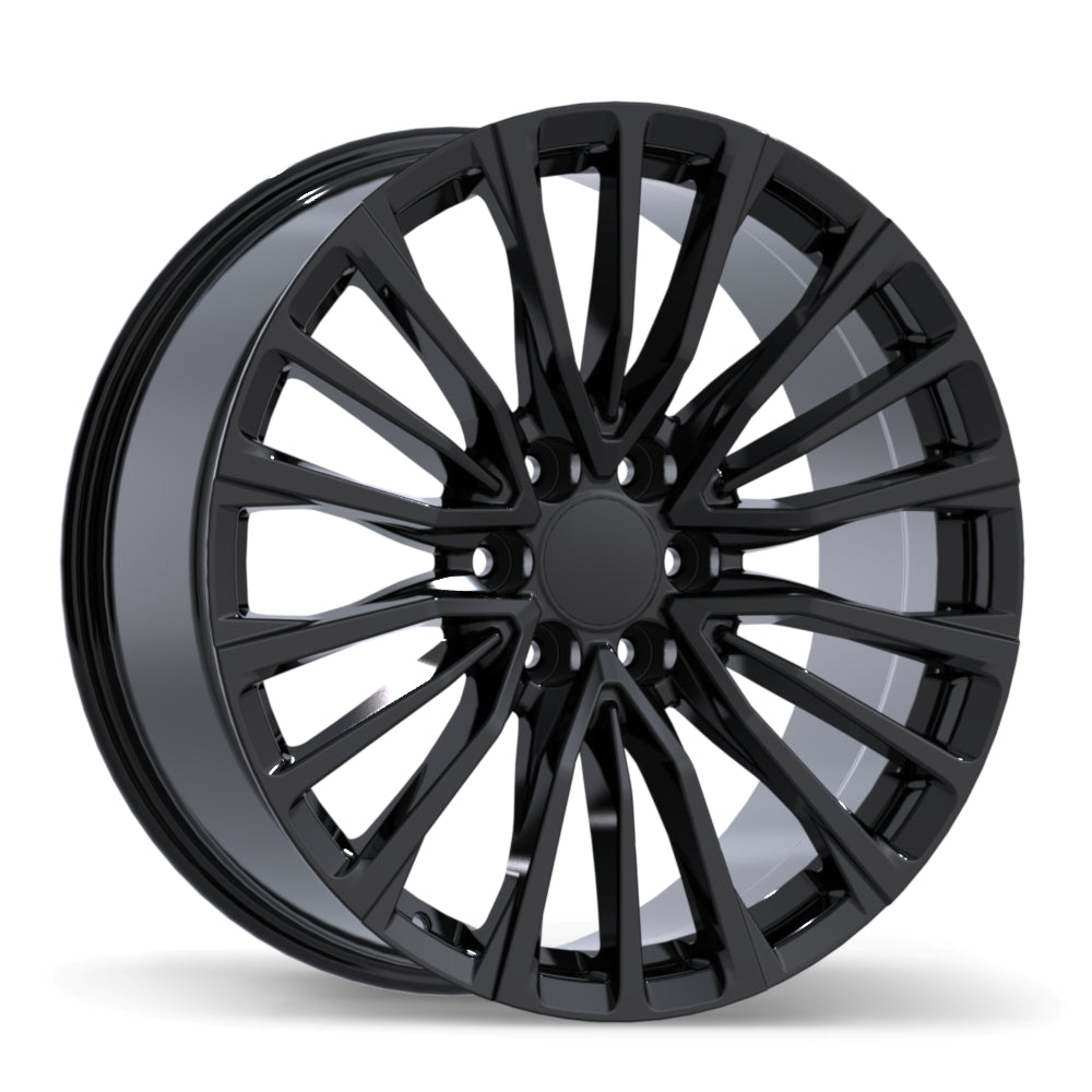 Replika R281 Gloss Black 24x9.5 +28 6x139.7mm 78.0mm - Wheelwiz