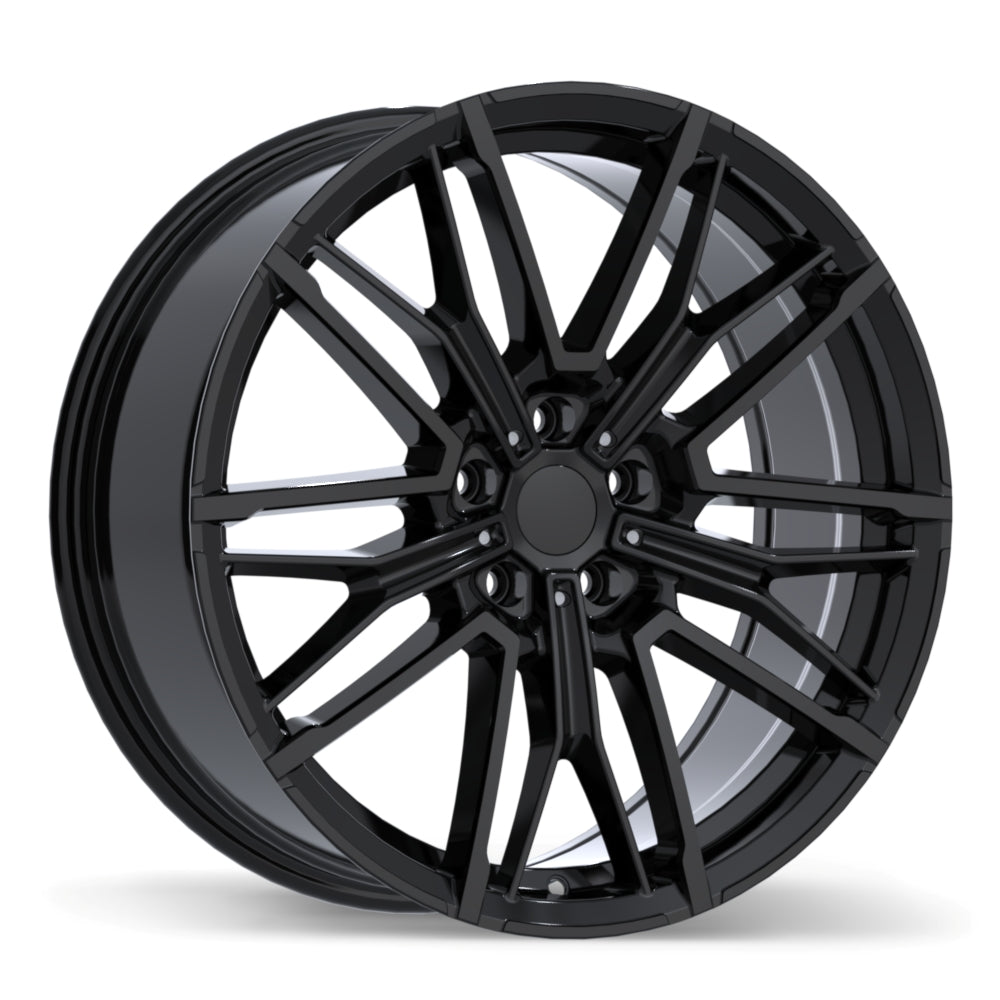 Replika R283 Gloss Black 19x8.5 +30 5x112mm 66.6mm - Wheelwiz