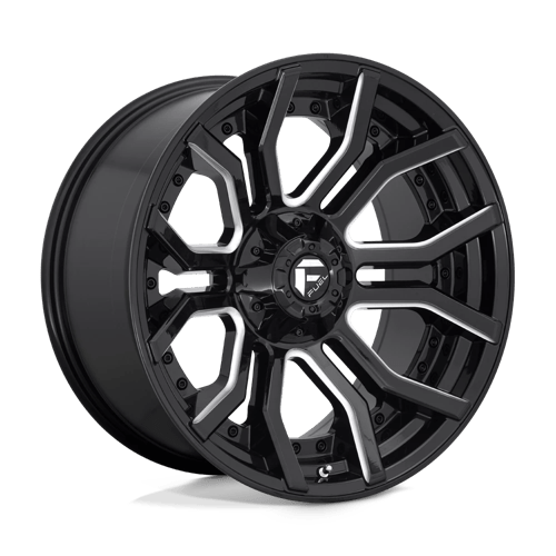 Fuel Offroad D711 RAGE Gloss Black Milled 20x10 -18 6x135|6x139.7mm 106.1mm - Wheelwiz