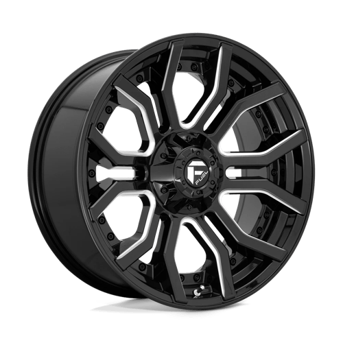 Fuel Offroad D711 RAGE Gloss Black Milled 20x9 +1 5x127|5x139.7mm 87.1mm - Wheelwiz