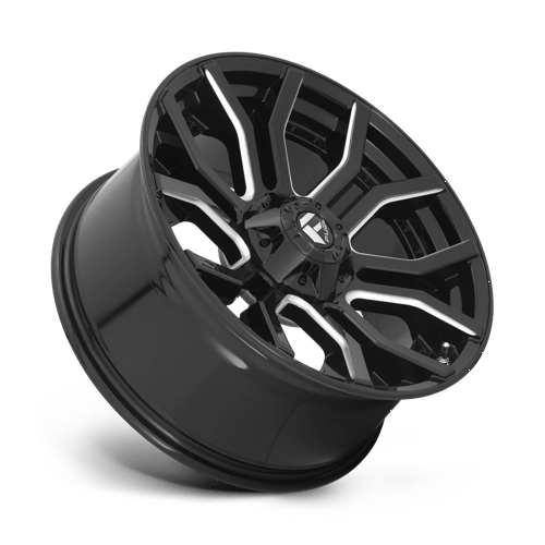 Fuel Offroad D711 RAGE Gloss Black Milled 22x10 -18 6x135|6x139.7mm 106.1mm - Wheelwiz