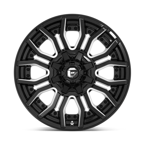 Fuel Offroad D711 RAGE Gloss Black Milled 20x10 -18 8x165.1mm 125.1mm - Wheelwiz