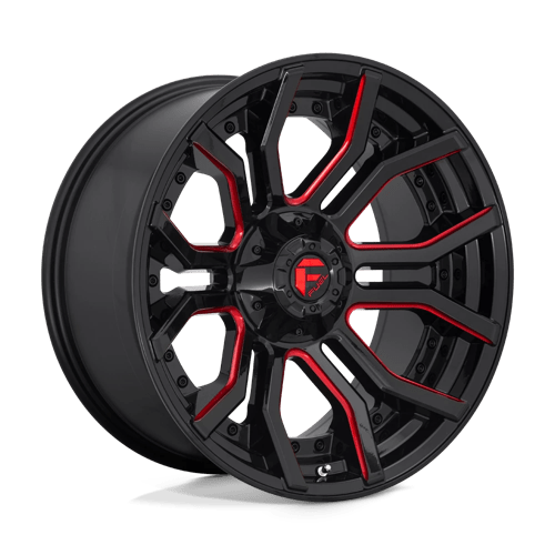 Fuel Offroad D712 RAGE Gloss Black Red Tinted Clear 20x10 -18 6x135|6x139.7mm 106.1mm - Wheelwiz
