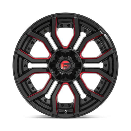 Fuel Offroad D712 RAGE Gloss Black Red Tinted Clear 20x10 -18 6x135|6x139.7mm 106.1mm - Wheelwiz