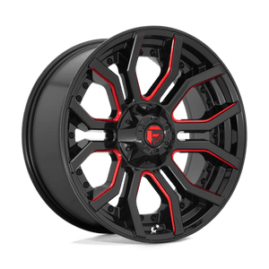 Fuel Offroad D712 RAGE Gloss Black Red Tinted Clear 24x12 -44 6x135|6x139.7mm 106.1mm - WheelWiz