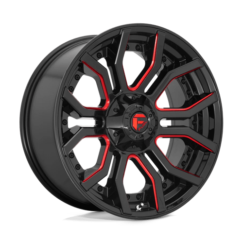 Fuel Offroad D712 RAGE Gloss Black Red Tinted Clear 20x10 -18 5x127|5x139.7mm 87.1mm - Wheelwiz