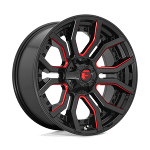 Fuel Offroad D712 RAGE Gloss Black Red Tinted Clear 24x12 -44 5x127|5x139.7mm 87.1mm - Wheelwiz