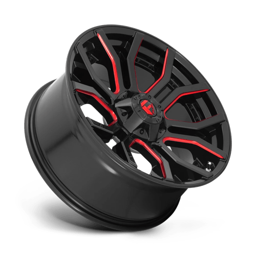 Fuel Offroad D712 RAGE Gloss Black Red Tinted Clear 20x9 +1 5x127|5x139.7mm 87.1mm - Wheelwiz