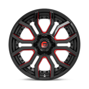 Fuel Offroad D712 RAGE Gloss Black Red Tinted Clear 24x12 -44 6x135|6x139.7mm 106.1mm - WheelWiz