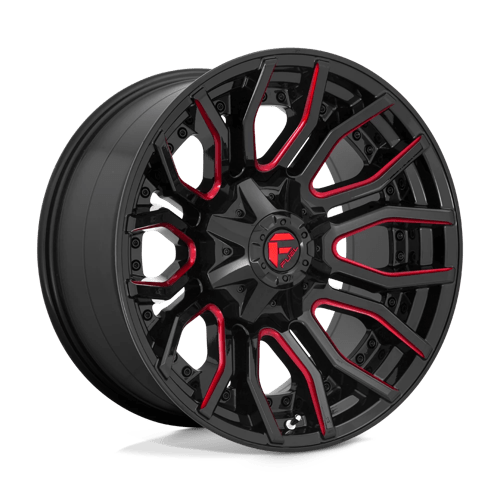 Fuel Offroad D712 RAGE Gloss Black Red Tinted Clear 20x10 -18 8x170mm 125.1mm - Wheelwiz