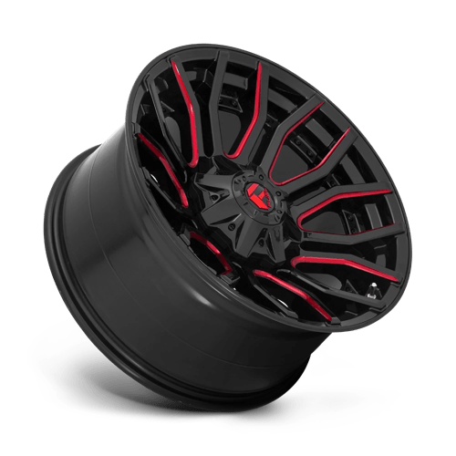 Fuel Offroad D712 RAGE Gloss Black Red Tinted Clear 20x10 -18 8x180mm 124.2mm - Wheelwiz