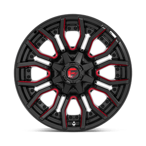 Fuel Offroad D712 RAGE Gloss Black Red Tinted Clear 20x10 -18 8x180mm 124.2mm - Wheelwiz