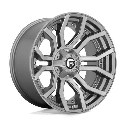 Fuel Offroad D713 RAGE PLATINUM Brushed Gun Metal Tinted Clear 22x10 -18 6x135|6x139.7mm 106.1mm - Wheelwiz