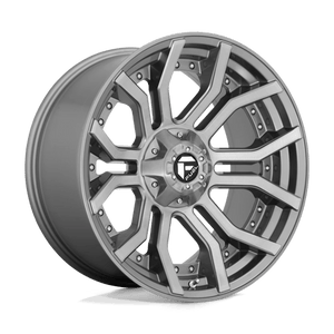 Fuel Offroad D713 RAGE PLATINUM Brushed Gun Metal Tinted Clear 22x10 -18 6x135|6x139.7mm 106.1mm - Wheelwiz