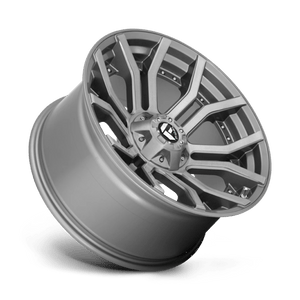 Fuel Offroad D713 RAGE PLATINUM Brushed Gun Metal Tinted Clear 20x9 +1 6x135|6x139.7mm 106.1mm - Wheelwiz