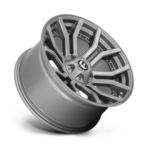Fuel Offroad D713 RAGE PLATINUM Brushed Gun Metal Tinted Clear 20x9 +1 5x127|5x139.7mm 87.1mm - Wheelwiz