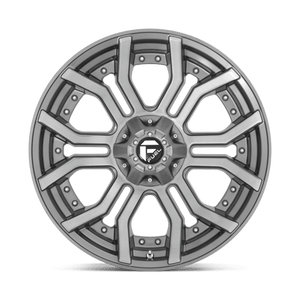 Fuel Offroad D713 RAGE PLATINUM Brushed Gun Metal Tinted Clear 20x10 -18 6x135|6x139.7mm 106.1mm - Wheelwiz