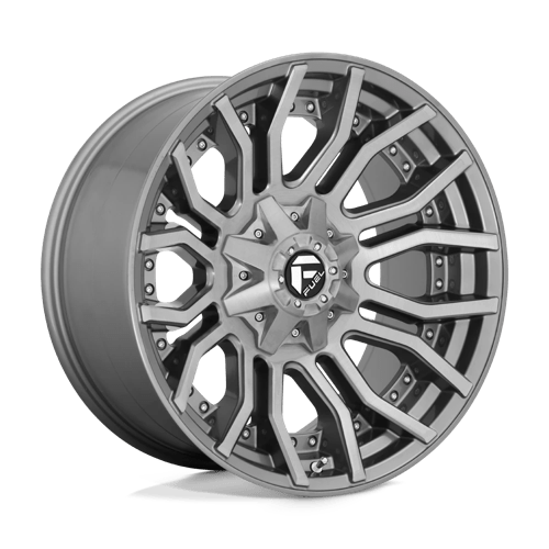 Fuel Offroad D713 RAGE PLATINUM Brushed Gun Metal Tinted Clear 20x10 -18 8x180mm 124.2mm - Wheelwiz
